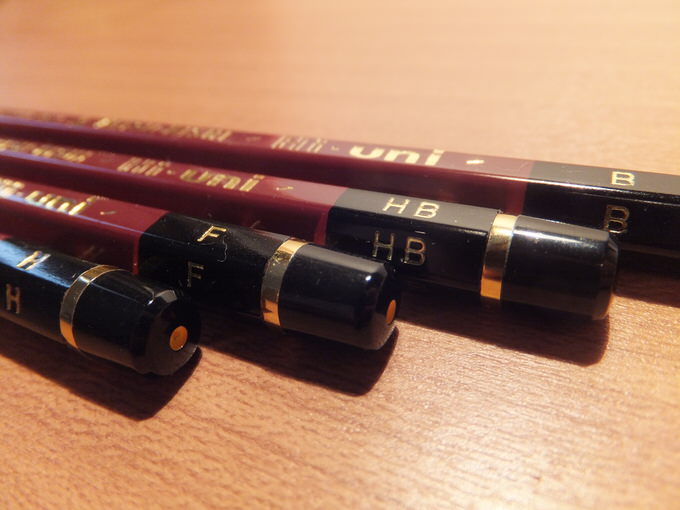 鉛筆の濃さ・硬さの違いをハイユニのアートセット(三菱鉛筆)の全22硬度で一気に愉しむ – げんきざっくざく
