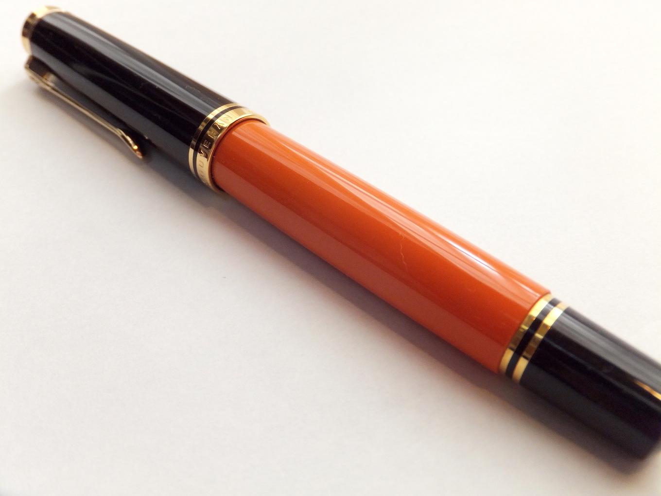 ペリカンの万年筆「M800 バーントオレンジ」を念願のフルハルターで 